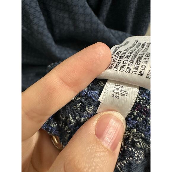 Knox Rose Navy Embroidered Boho Dress XL - Picture 10 of 11